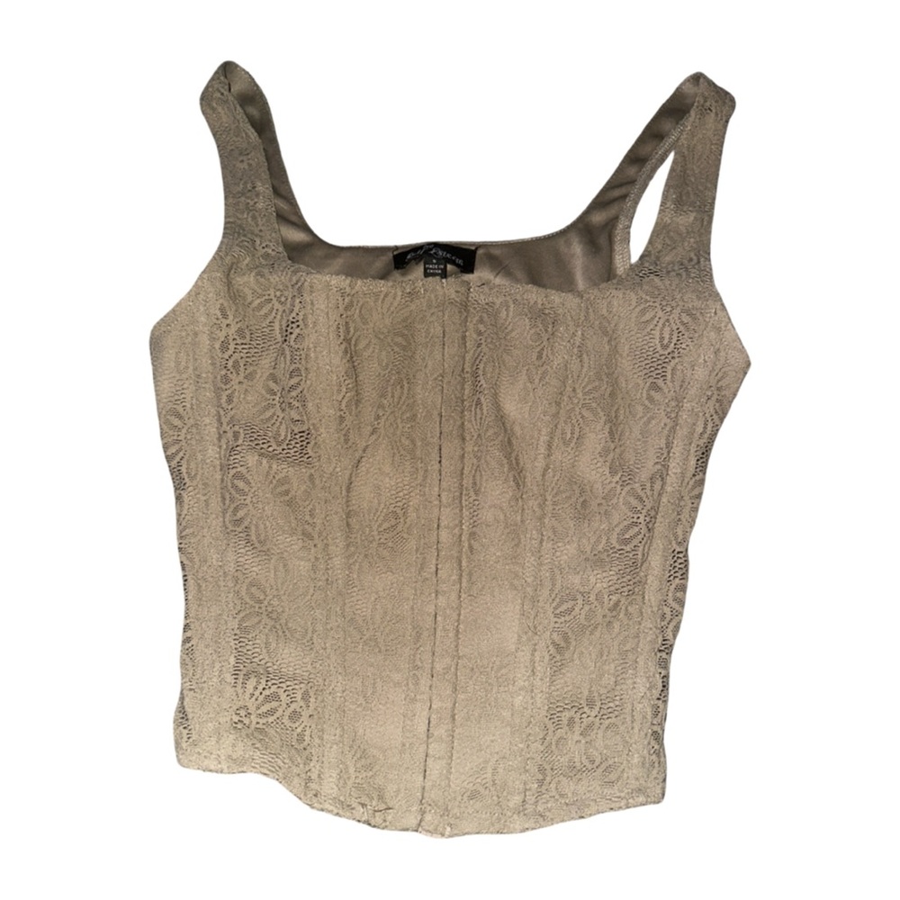 Self Esteem Lace Square-Neck Camisole in Taupe